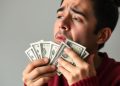 A man going through financial stress